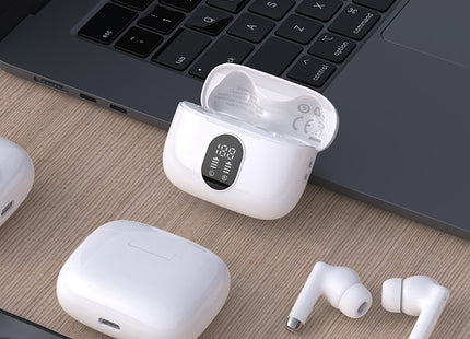 Maplin Wireless Bluetooth Soft Fit Earphones with USB-C Charging Case - White
