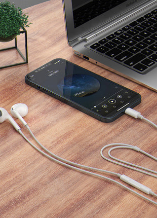 Maplin Wired USB-C Earbuds with Hands Free Calling & Volume Button - White