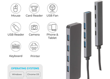 Maplin USB-C / USB-A Multiport Hub to 4x USB-A 2.0 / 2x USB-C / 1x USB-A 3.0