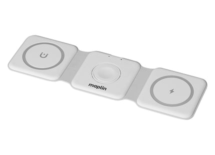 Maplin 3-in-1 Magnetic Wireless Charging Mat for Phone / Earbuds / Watch