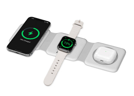 Maplin 3-in-1 Magnetic Wireless Charging Mat for Phone / Earbuds / Watch
