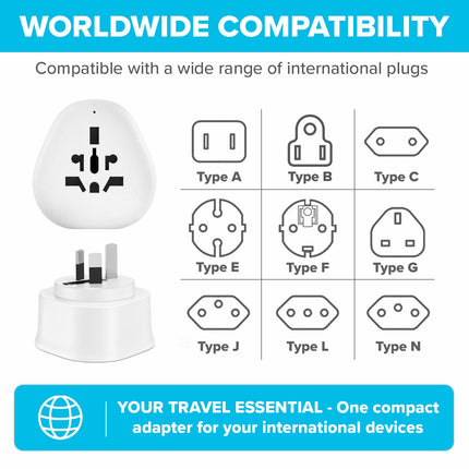Maplin AU Plug to Worldwide Socket Travel Adapter Plug