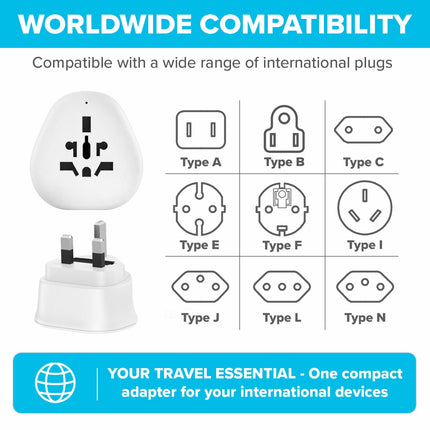 Maplin UK Plug to Worldwide Socket Travel Adapter Plug