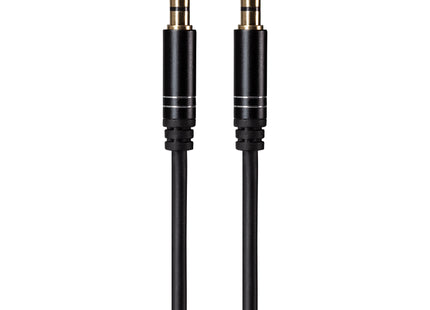 Maplin 3.5mm Aux Stereo 4 Pole TRRS Jack Plug to 3.5mm 4 Pole TRRS Jack Plug Cable - Black, 5m
