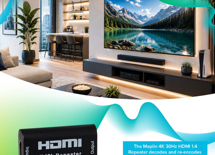 Maplin 4K 30Hz HDMI 1.4 Repeater