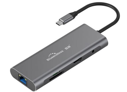 Blueendless 9 In 1 Multi-function Type-C / USB-C HUB Expansion Dock, 9 In 1