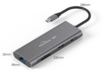 Blueendless 9 In 1 Multi-function Type-C / USB-C HUB Expansion Dock, 9 In 1