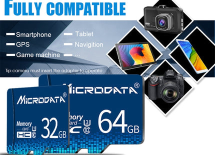 MICRODATA 16GB U1 Blue TF(Micro SD) Memory Card, 16GB