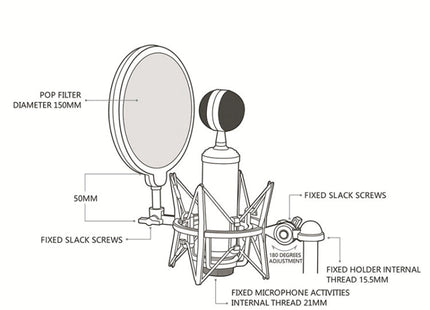 SH-100 Live Microphone ABS Shockproof Bracket, SH-100