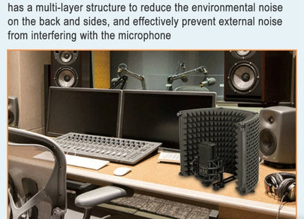 H-3 Microphone Soundproof Cover Wind Screen Noise Reduction Bracket, H-3
