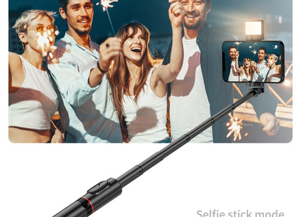 Q12s Bluetooth Remote Control Rotatable Fill Light Tripod Selfie Stick, Q12s