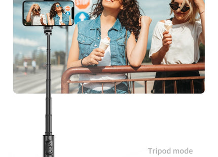 Q12s Bluetooth Remote Control Rotatable Fill Light Tripod Selfie Stick, Q12s