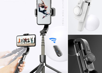 L08 Adjustable Gimbal Stabilize Bluetooth Self-timer Pole Tripod Selfie Stick