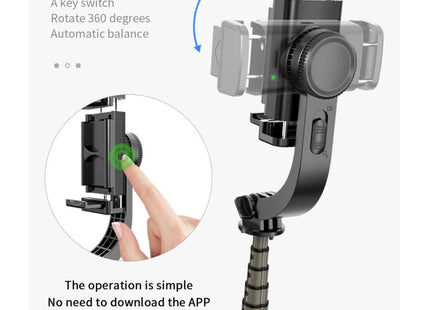 L08 Adjustable Gimbal Stabilize Bluetooth Self-timer Pole Tripod Selfie Stick