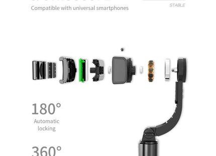 L08 Adjustable Gimbal Stabilize Bluetooth Self-timer Pole Tripod Selfie Stick