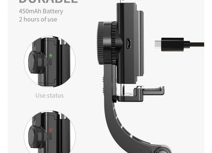 L08 Adjustable Gimbal Stabilize Bluetooth Self-timer Pole Tripod Selfie Stick