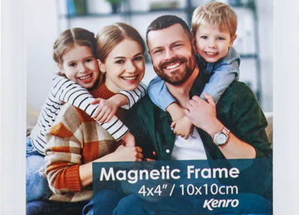 Kenro 4×4" Acrylic Magnetic Photo Frame for Fridge - White