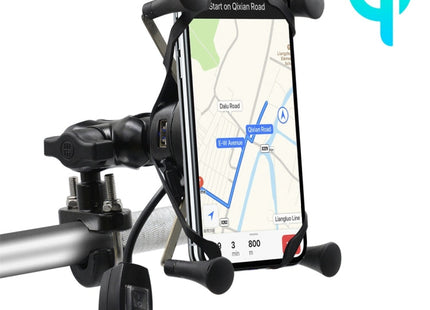 CS-878A1 Multi-function Motorcycle Wireless Wired Aluminum Alloy Mobile Phone Holder Charger, CS-878A1