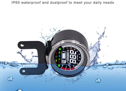 Universal Motorcycle Modified Multi-functional LED Digital Meter Indicator Light Tachometer Odometer Speedometer Oil Meter, LED Digital Meter
