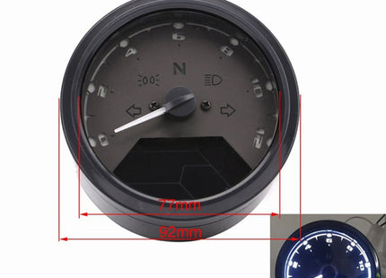 Universal Motorcycle Retro Modified Instrument Odometer LCD Instrument Assembly, Retro Instrument Odometer