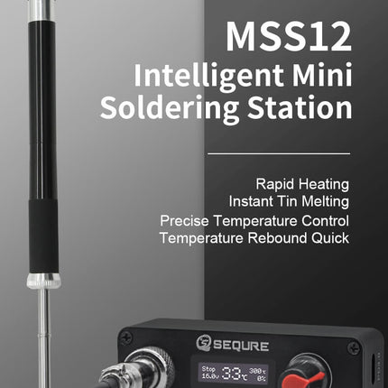 Sequre MSS12 Mini Soldering Station Kit (T12 tips compatible)