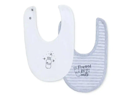 Messy Duck Baby Bib Pack of 2 - Milk