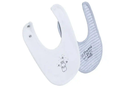 Messy Duck Baby Bib Pack of 2 - Milk