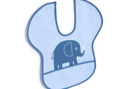 Messy Duck Wipe-Clean Short Sleeve Bib - Elephant