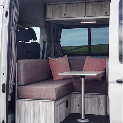 For Peugeot Boxer Premium Window Curtain - Black/Grey - Custom Bundle Option | Van-X