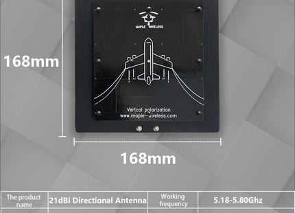 Maple Wireless 21dBi 5.5Ghz Directional Antenna (SMA)