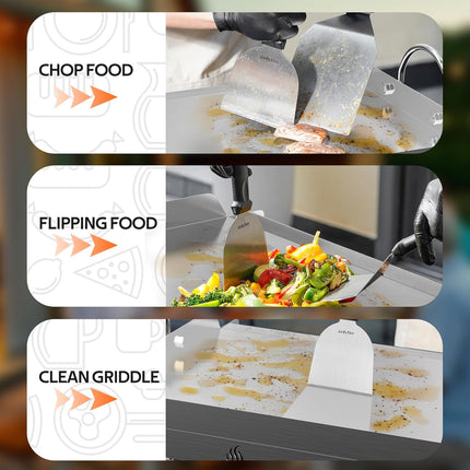 Onlyfire 23" Stainless Steel BBQ Griddle Plate with Spatula & Scraper Kit