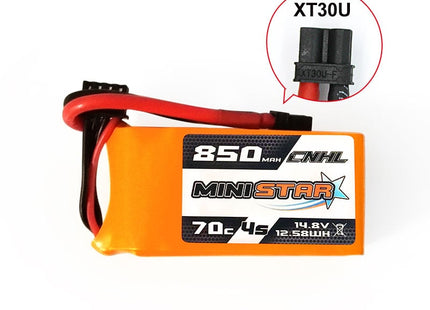 CNHL Ministar 850mAh 14.8V 4S 70C Lipo Battery XT30