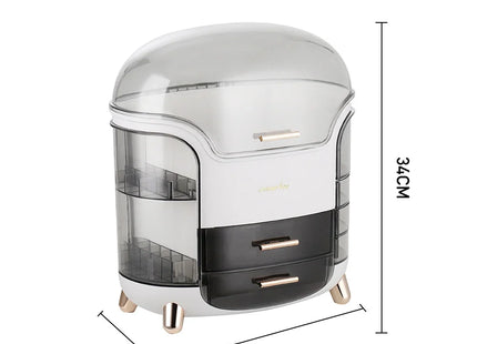 Modern Makeup Storage Box with Drawers, Clear Large Capacity Cosmetic Organiser