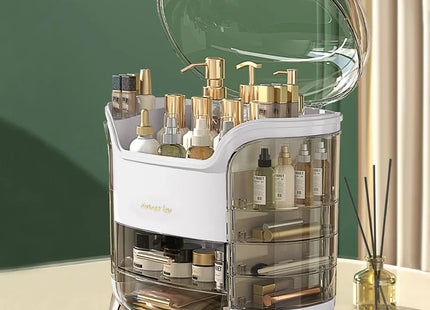 Modern Makeup Storage Box with Drawers, Clear Large Capacity Cosmetic Organiser