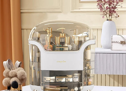 Modern Makeup Storage Box with Drawers, Clear Large Capacity Cosmetic Organiser