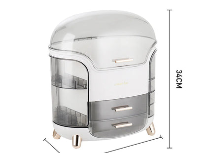 Modern Makeup Storage Box with Drawers, Clear Large Capacity Cosmetic Organiser