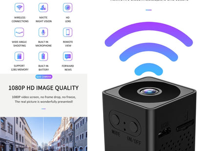 Q16 Mini WiFi Wireless Network Action Camera Wide-angle Recorder with Night Vision and Motion Detection, Wide-angle
