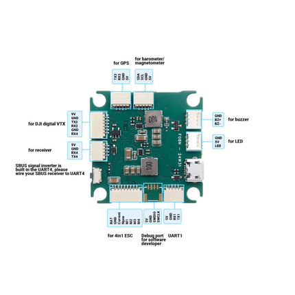 TuneRC Noodle AT32F435 3S-6S Flight Controller