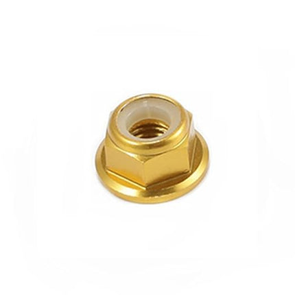 10pc M2 Locknuts with Flange CW Nuts pack Aluminium