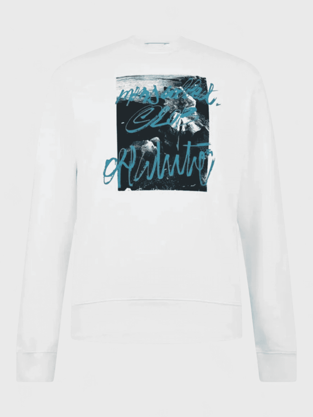 Off-White Graphic Crewneck Logo Print White