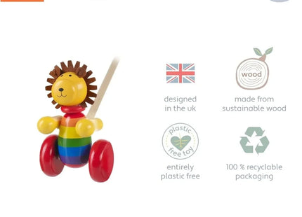 Orange Tree Toys Lion Push Along