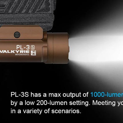 Olight PL-3S Valkyrie Rail Mountable LED Torch - Tan