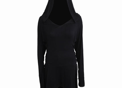 GOTHIC ELEGANCE - Black Widow Gothic Hooded Dress