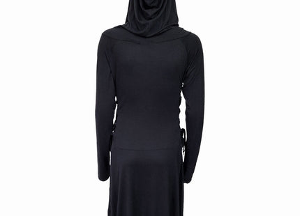 GOTHIC ELEGANCE - Black Widow Gothic Hooded Dress