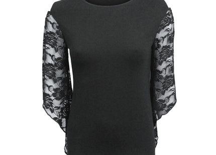 GOTHIC ELEGANCE - Rose Lace Sleeve Top