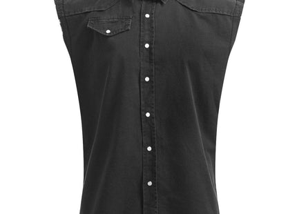 METAL STREETWEAR - Sleeveless Stone Washed Worker Black