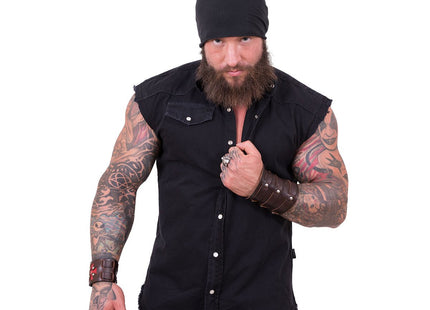 METAL STREETWEAR - Sleeveless Stone Washed Worker Black