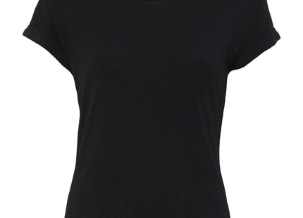 URBAN FASHION - Boatneck Cap Sleeve Top Black