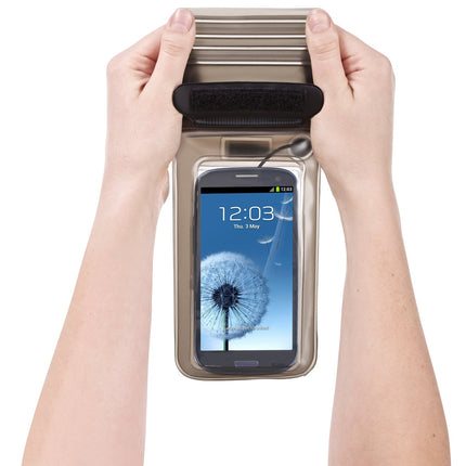 ProperAV Waterproof Case with Waterproof Earphones for Smartphones