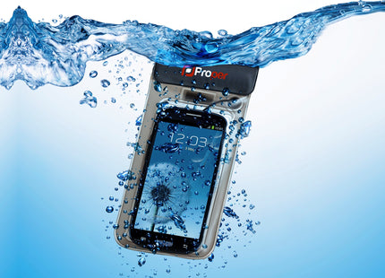 ProperAV Waterproof Case with Waterproof Earphones for Smartphones